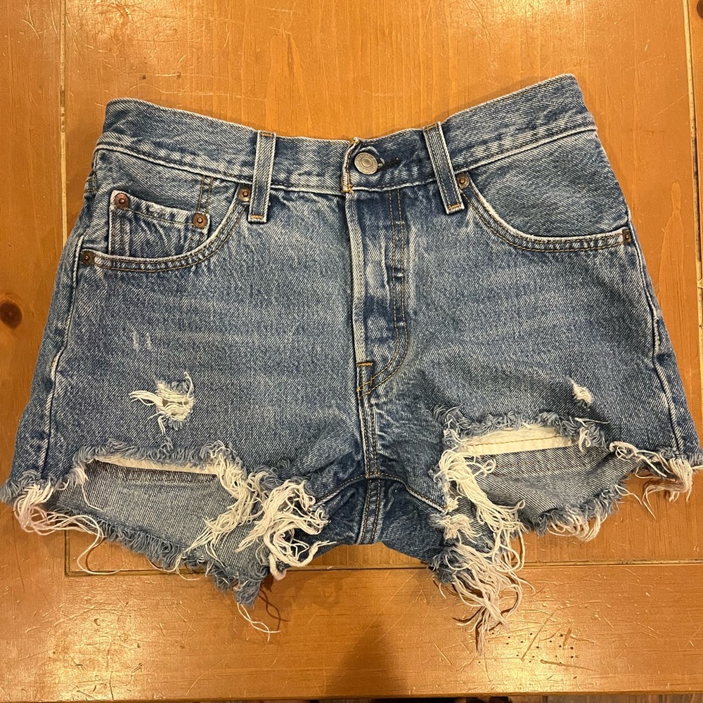 Levi’s 501 Distressed Denim Shorts